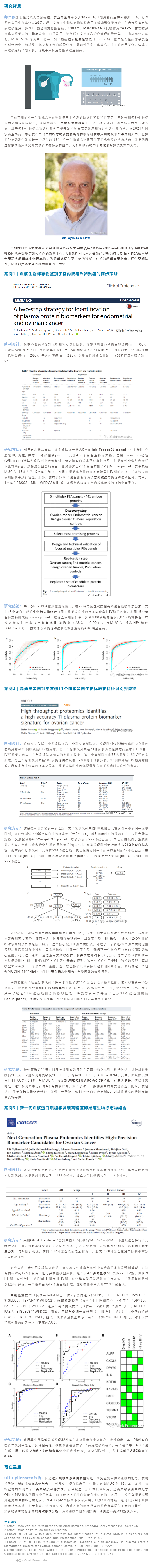 典型案例 | 運用 Olink 蛋白質組發現生物標志物組合加速卵巢癌無創早診副本