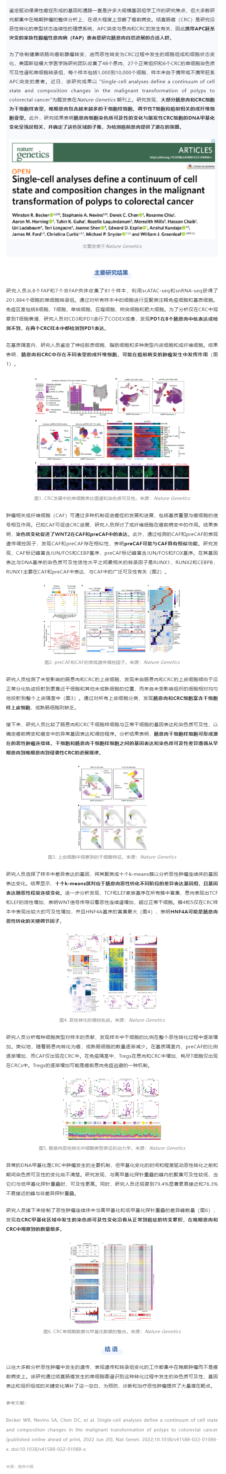 _Nature Genetics _ 單細胞圖譜揭示腸息肉向到結直腸癌的惡性轉化過程