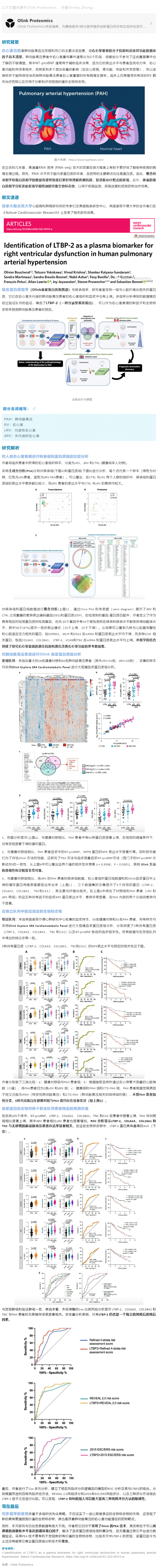 2023-06-12 心跳的感覺 |Olink 助力肺動脈高壓患者右心室衰竭標(biāo)志物 LTBP- 2 篩選