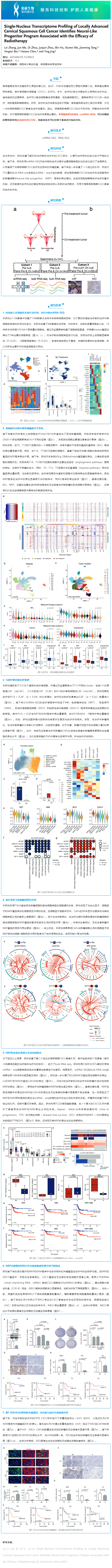 2023-08-02 單細胞核測序項目文章_單細胞核測序確定了神經(jīng)樣祖細胞程序（NRP）與晚期宮頸鱗狀細胞癌放療療效相關(guān)