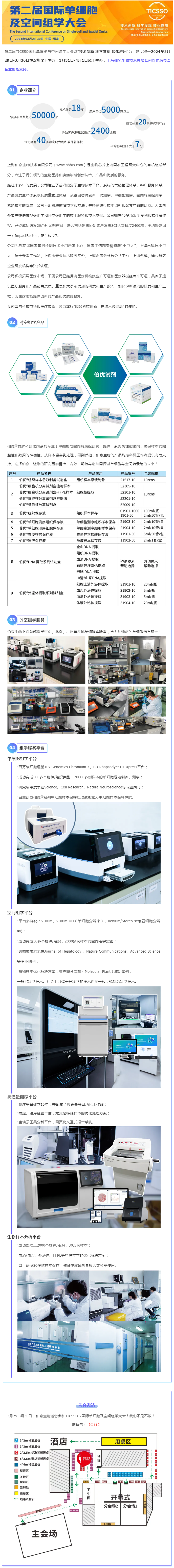 TICSSO- 2 單細(xì)胞大會 | 伯豪生物：時空多組學(xué)產(chǎn)品 + 服務(wù)一站式解決方案