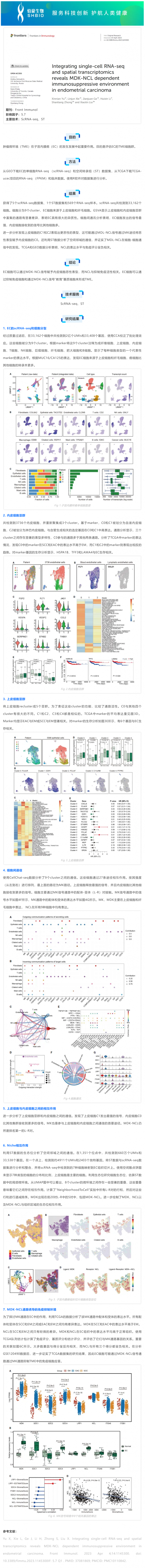 2024-10-28 文獻(xiàn)集錦 _ 整合 scRNA-seq 和 ST 揭示了子宮內(nèi)膜癌中 MDK-NCL 依賴的免疫抑制環(huán)境